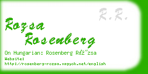 rozsa rosenberg business card